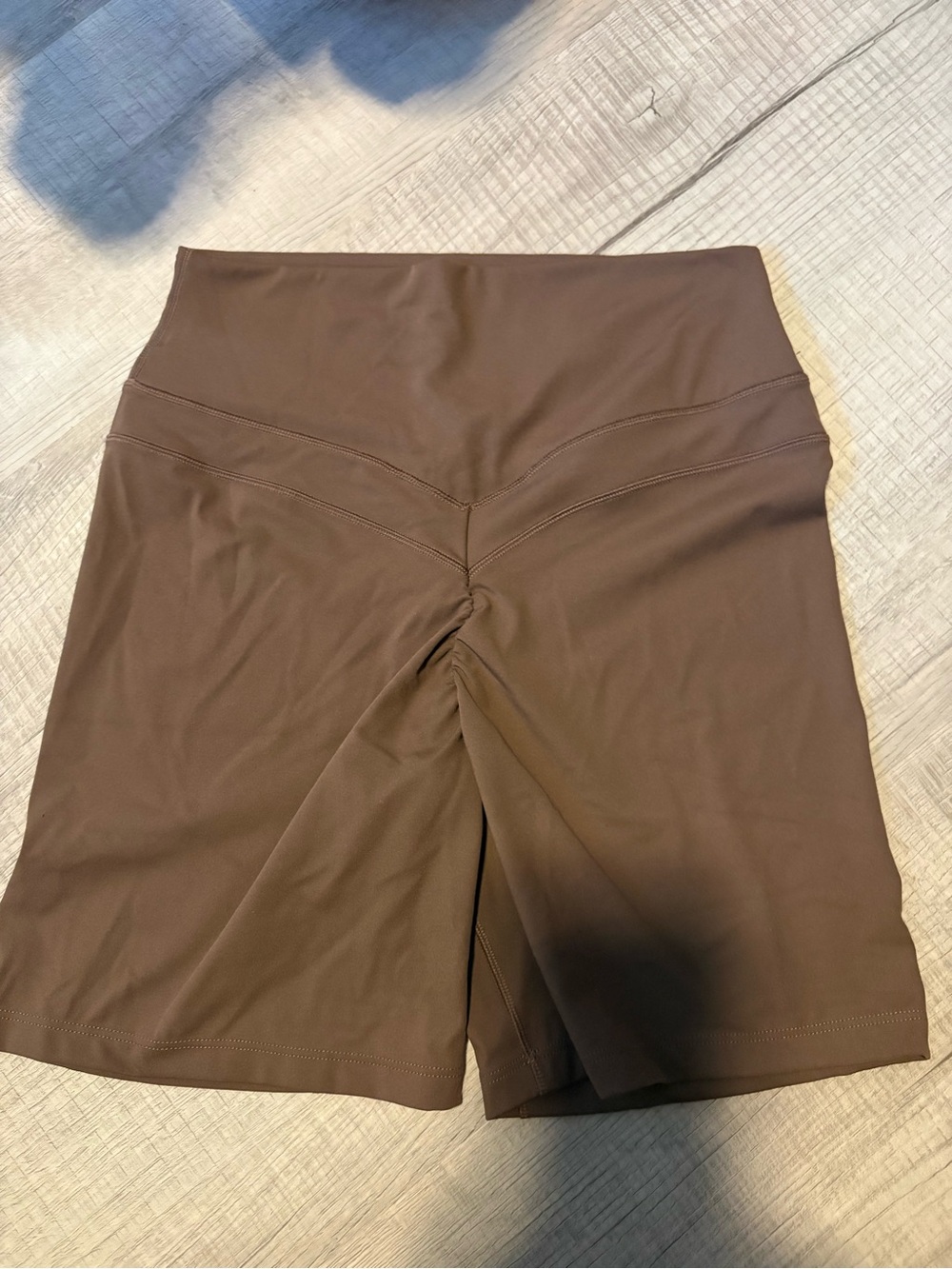 Gymshark Brown High-Waist Bike Shorts